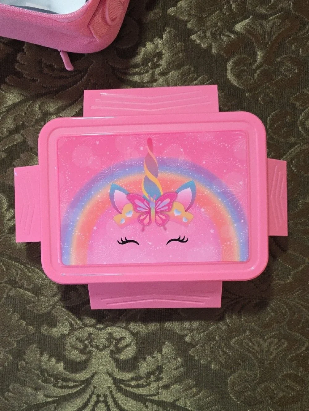 Pink Glitter Unicorn Kids Lunch Bag - Brand
